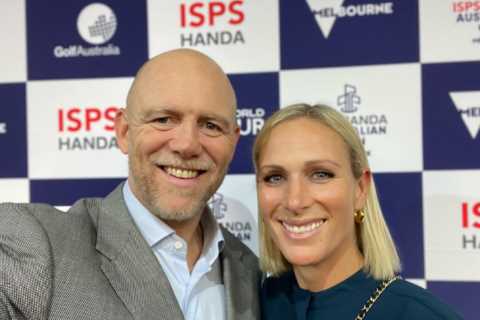 Mike Tindall and wife Zara glam up for date night at the golf as they stay in Australia after camp..