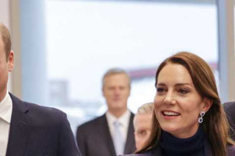 Princess Kate and Prince William pictured for the first time since Buckingham Palace race row as..