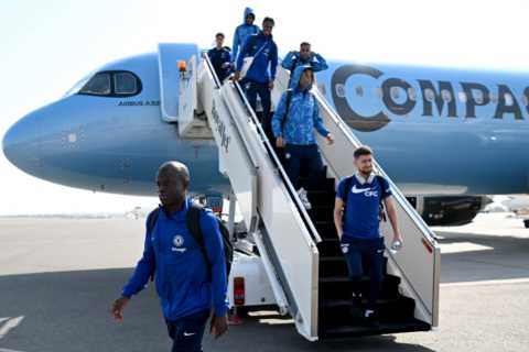 N’Golo Kante flies to Abu Dhabi with Chelsea squad as he steps up recovery… but midfielder still..