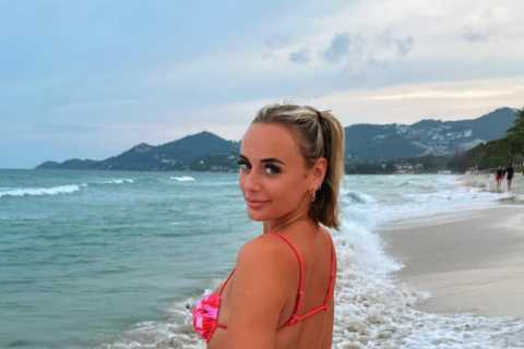 Love Island’s Millie Court shows ex Liam Reardon what he’s missing in a thong bikini after he..