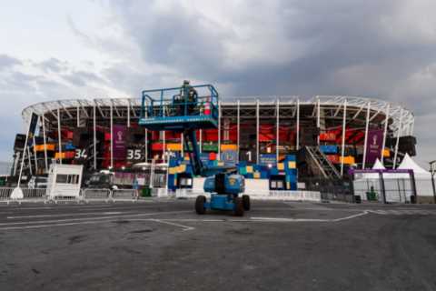 Workers begin dismantling Qatar’s temporary Stadium 974 ‘before it is rebuilt in Uruguay for World..