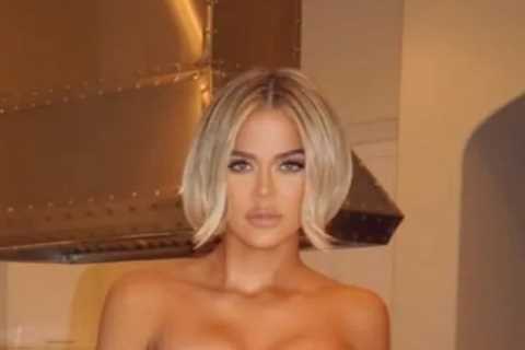 Khloe Kardashian makes fans go wild in white bodycon dress with slit all the way up to her hip bone ..