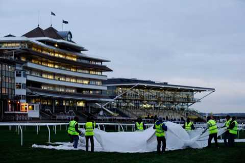 Cheltenham and ALL weekend jumps racing at risk as cold blast with temps dipping to -10C causes..
