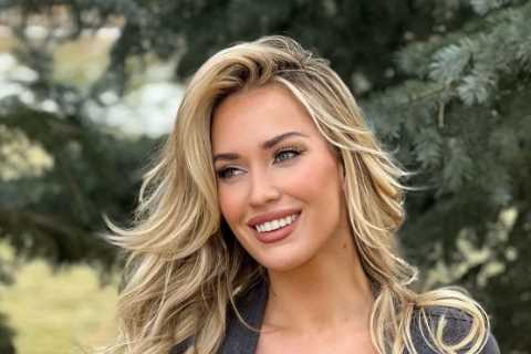 Paige Spiranac stuns in low cut top and miniskirt as world’s sexiest woman gets back on the golf..