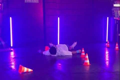 Love Island’s Davide suffers painful accident as he smashes into the floor on his back