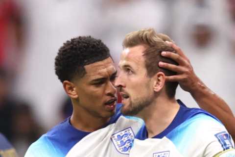 Watch heartwarming moment Bellingham sprinted to console Kane after penalty miss that saw England..