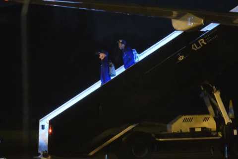 England squad touch down in UK as World Cup stars receive heroes’ welcome at Birmingham Airport..