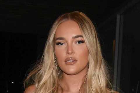 Love Island’s Mary Bedford goes braless in tiny dress as she braves subzero temperatures on night..