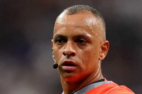 England’s blunder ref Wilton Sampaio could take charge of World Cup FINAL despite shocking France..