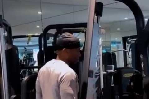 Khloe Kardashian shocks fans as her muscles bulge through her frail frame in workout so grueling..