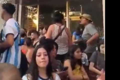 Watch shocking moment roof collapses during wild celebrations in Argentina after World Cup win over ..