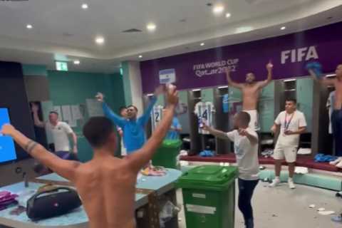 Argentina stars sing X-rated song about the English and taunt Brazil in World Cup dressing-room..