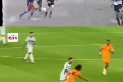 Watch a young Lionel Messi produce carbon copy of no-look World Cup assist against Holland in..