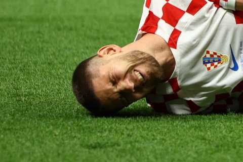 Croatia star Andrej Kramaric breaks down in tears as he’s forced out of World Cup 3rd place..