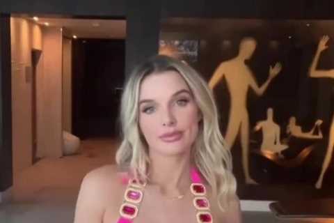 Coronation Street’s Helen Flanagan shows off her incredible body as she strips to neon pink bikini..
