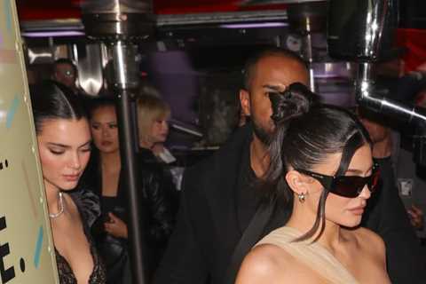 Kylie Jenner flaunts curves in skin-tight latex dress as fans slam family’s sexy looks for Mason’s..