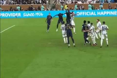 Fans convinced Mbappe’s hat-trick goal against Argentina should NOT have stood after France..