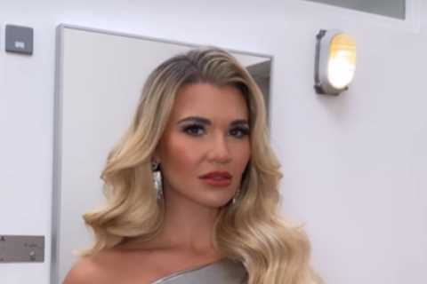 Christine McGuinness looks incredible as she goes braless in figure-hugging metallic dress