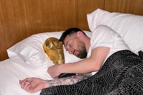 Lionel Messi wakes up with World Cup trophy in bed as Argentina star revels in stunning World Cup..
