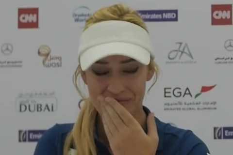 Paige Spiranac broke down in tears on live TV as she was being ‘blackmailed over stolen private..