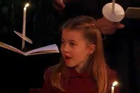 Princess Charlotte has royal fans in stitches at mum Kate’s Christmas concert as she belts out Away ..