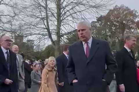Disgraced Prince Andrew offers baffling tip to freezing crowd during Christmas walkabout at..