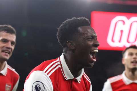 Arsenal 3 West Ham 1: Saka, Martinelli and Nketiah all score in brilliant comeback in front of..