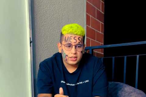 I filmed myself getting huge Messi tattoo across my forehead after World Cup win – two weeks later..