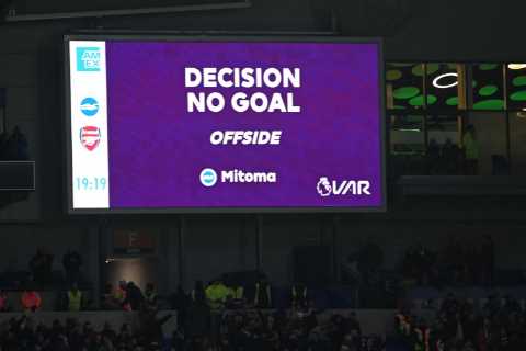 Fans fume as Brighton have goal disallowed by VAR to halt furious comeback.. and even Arsenal fans..