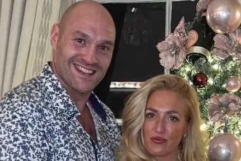 Paris Fury speaks out on pregnancy ‘rumours’ as Tyson pictured with hand on her tummy in loved up..