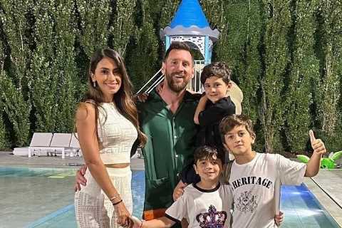 Lionel Messi and stunning wife Antonella end historic 2022 at World Cup winner’s Rosario mansion..