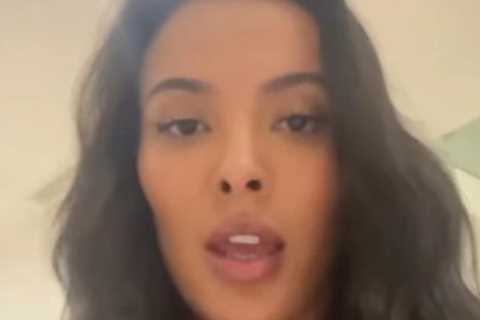 Love Island host Maya Jama looks incredible in silver jewel encrusted bra top and mini for New..