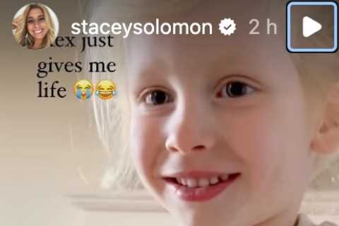 Pregnant Stacey Solomon shares adorable video of son Rex giggling over her baby’s kicks