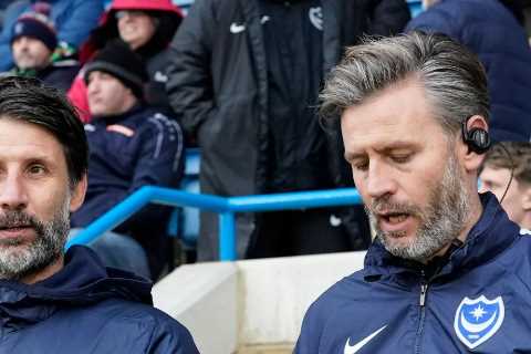 Portsmouth SACK manager Danny Cowley and assistant brother Nicky with club rapidly sliding down..