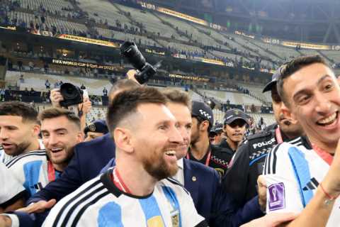 Lionel Messi unknowingly lifted FAKE World Cup trophy in record Instagram post that beat ‘The Egg’