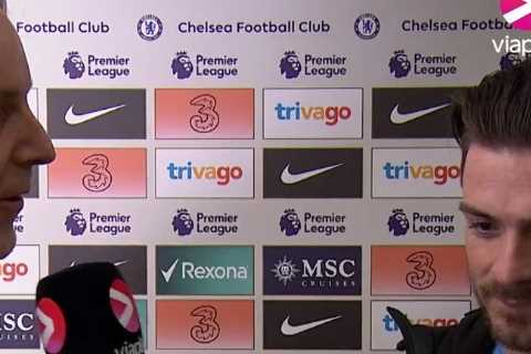 Jack Grealish left red-faced as reporter jokes about interviewing him in the SHOWER after Man..