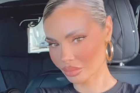 Chloe Sims flashes her cleavage in very busty peekaboo top as she films new reality show in LA