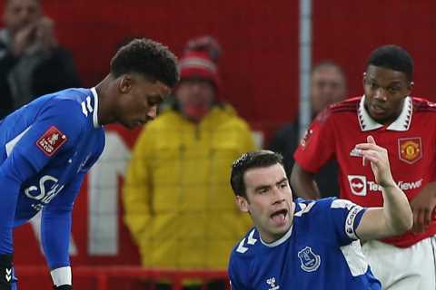 Everton star Alex Iwobi almost in tears as he’s stretchered off with nasty ankle injury during Man..