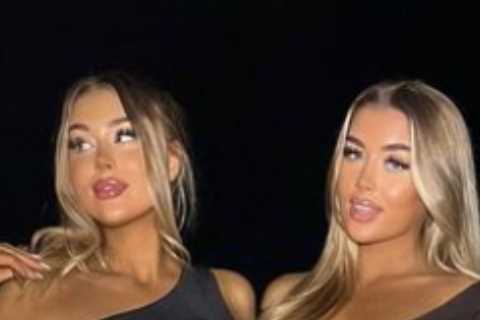 Love Island twins Eve and Jess Gale look unrecognisable in see-through skintight outfits three..