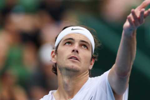 Who is Taylor Fritz and when did he meet his girlfriend Morgan Riddle?