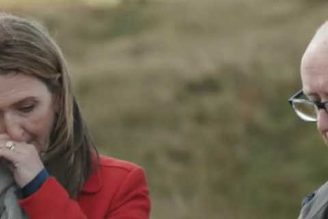 Victoria Derbyshire breaks down in tears during emotional visit memorial for domestic violence..