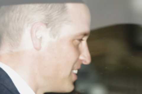 Defiant Prince William smiles as he and Kate seen together for first time since Harry’s revealed..