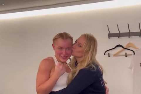 Ebanie Bridges jokes Elle Brooke ‘loves touching her bum’ as behind-the-scenes footage after her..