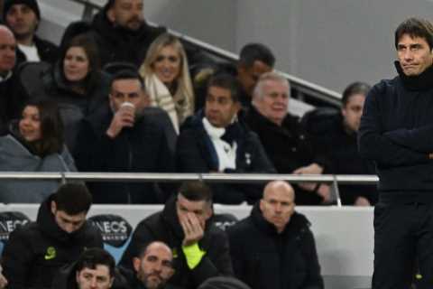 ‘It’s EMBARRASSING’ – Arsenal legend Merson slams Tottenham boss Conte for tactics in first half of ..