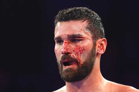 Boxer Guido Vianello left covered in blood after suffering horror cut that ended unbeaten record