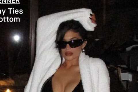 Kylie Jenner busts out of tiniest leather thong bikini ever for racy new photos after split from..