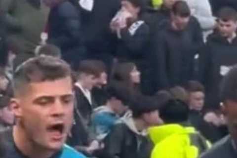 Fans all saying same thing after Arsenal star Granit Xhaka’s rallying pre-Tottenham team talks..