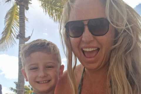 Josie Gibson looks slimmer than ever in bikini as she gives update on son’s health condition