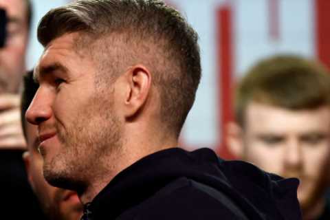 Chris Eubank Jr wears Man Utd shirt to Liam Smith weigh-in and tips scales in rainbow armband after ..