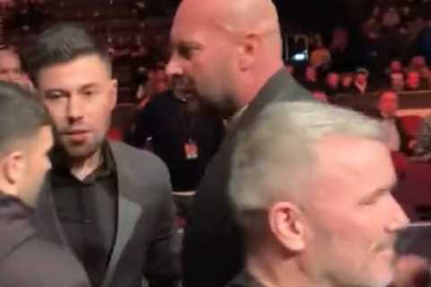 Josh Taylor and Jack Catterall forced apart after furious row at Chris Eubank Jr fight as bitter..
